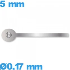 Aiguille argenté  diam : 0,17 mm  longueur : 5 mm sous-cadran de mouvement