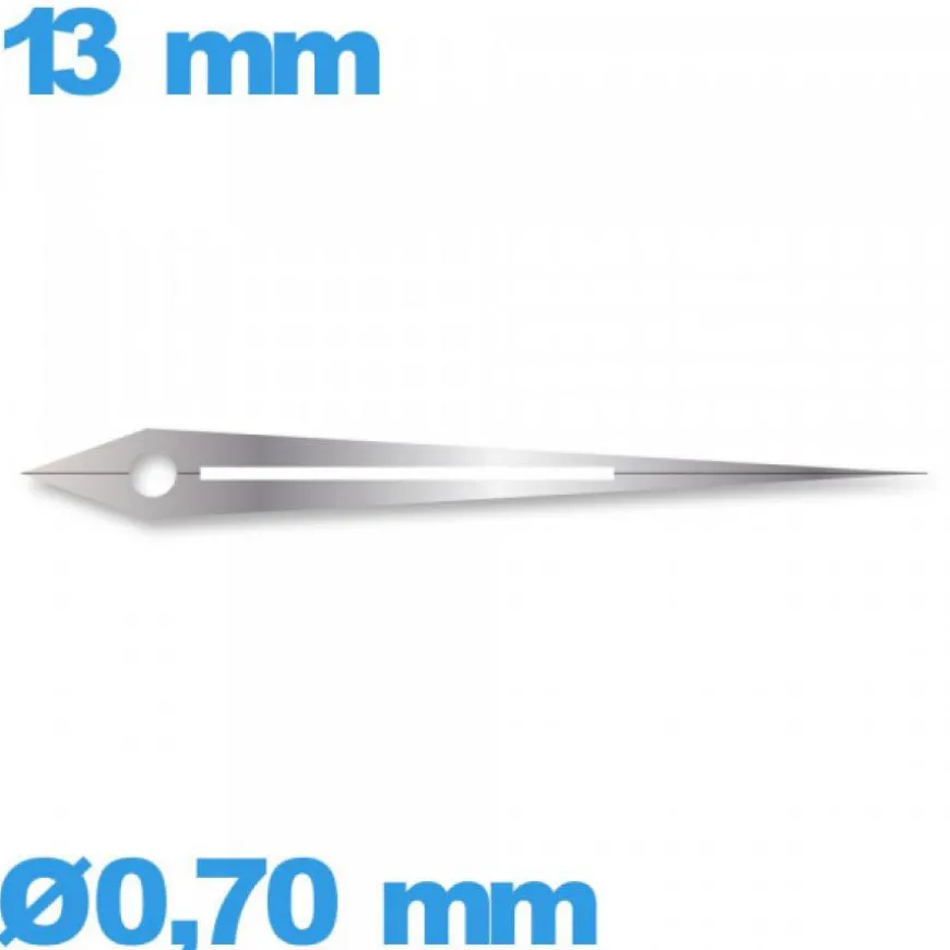Aiguille argenté diam : 0,70 mm taille : 13mm cadran central (minute) de mouvement montre lumineuse nuit
