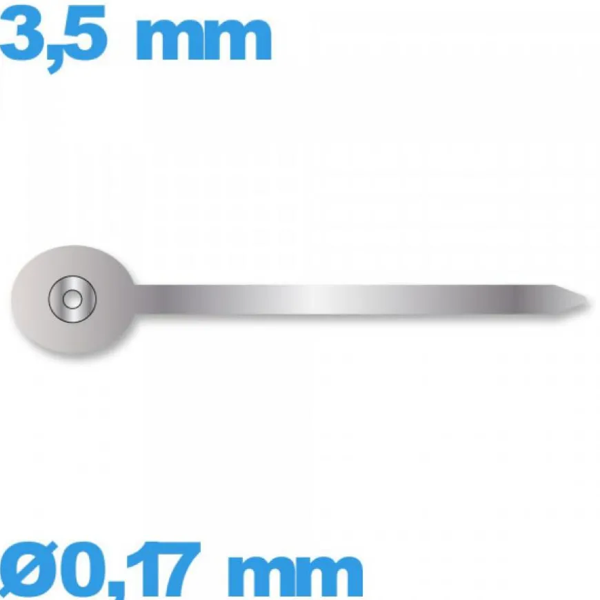 Aiguille argenté longueur : 3,5mm sous-cadran montre