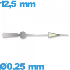 Aiguille argenté à l'unité diamètre : 0,25mm  taille : 12,5mm des secondes mouvement  phosphorescente