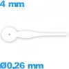 Aiguille    blanc diam : 0,26mm   sous-cadran -