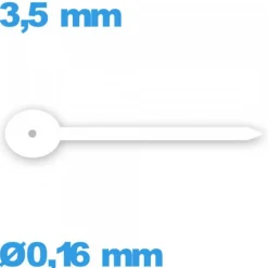 Aiguille blanc à l'unité diam : 0,16mm   taille : 3,5 mm de sous-cadran mouvement de montre