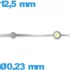 Aiguille cadran central des secondes Horotec   long : 12,5 mm  phosphorescente pour mouvement montre - argenté