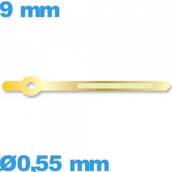 Aiguille cadran central (minute) marque Horotec  diam : 0,55 mm  longueur : 9mm luminescente pour mouvement montre - doré