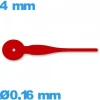 Aiguille complication à l'unité diam : 0,16 mm   taille : 4 mm pour mouvement montre - rouge