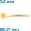 Aiguille complication à l'unité  Ø0,17 mm longueur : 3,5 mm  de montre - doré