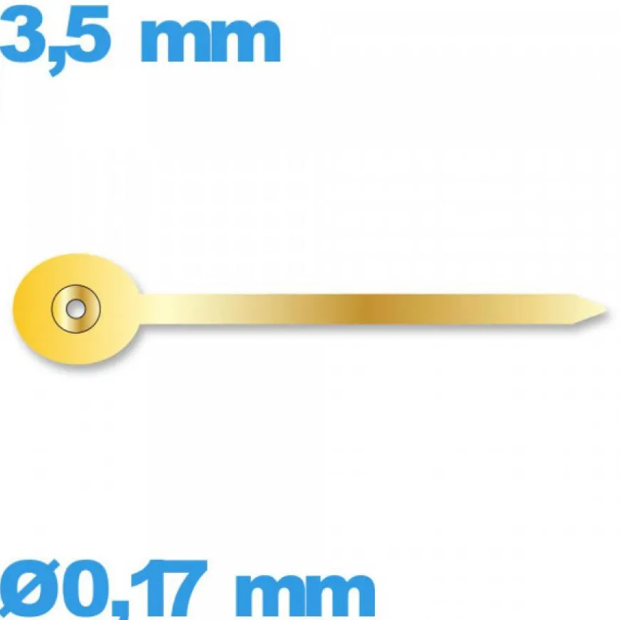 Aiguille complication à l'unité Ø0,17 mm longueur : 3,5 mm de montre - doré