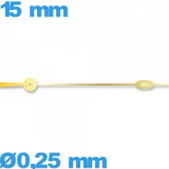 Aiguille de marque Horotec doré à l'unité  long : 15 mm  (seconde) pour mouvement de montre lumineuse nuit