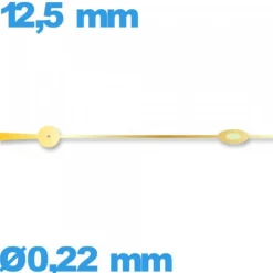Aiguille de marque Horotec doré   Ø0,22 mm  taille : 12,5 mm (seconde)  montre luminescente