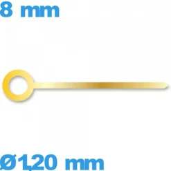 Aiguille des Heures Doré pour Montre 8 mm Diamètre 1,20