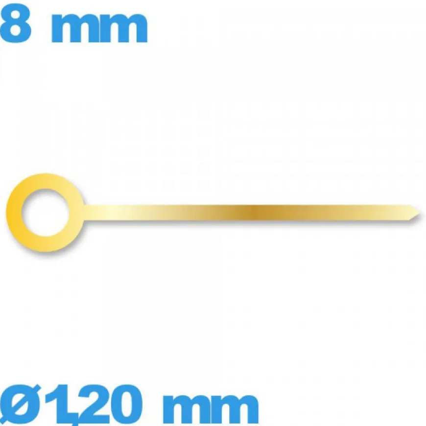 Aiguille des Heures Doré pour Montre 8 mm Diamètre 1,20