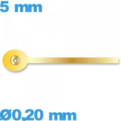 Aiguille de sous-cadran à l'unité  Ø0,20 mm longueur : 5 mm de mouvement de montre - doré