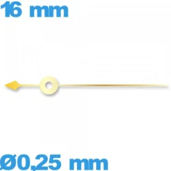 Aiguille des secondes seule diamètre : 0,25mm long : 16mm  mouvement  - doré