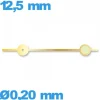 Aiguille  diam : 0,20 mm   taille : 12,5 mm lumineuse des secondes doré pour mouvement  à l'unité