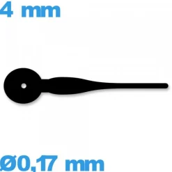 Aiguille  diamètre : 0,17mm  taille : 4mm sous-cadran noir pour mouvement montre à l'unité