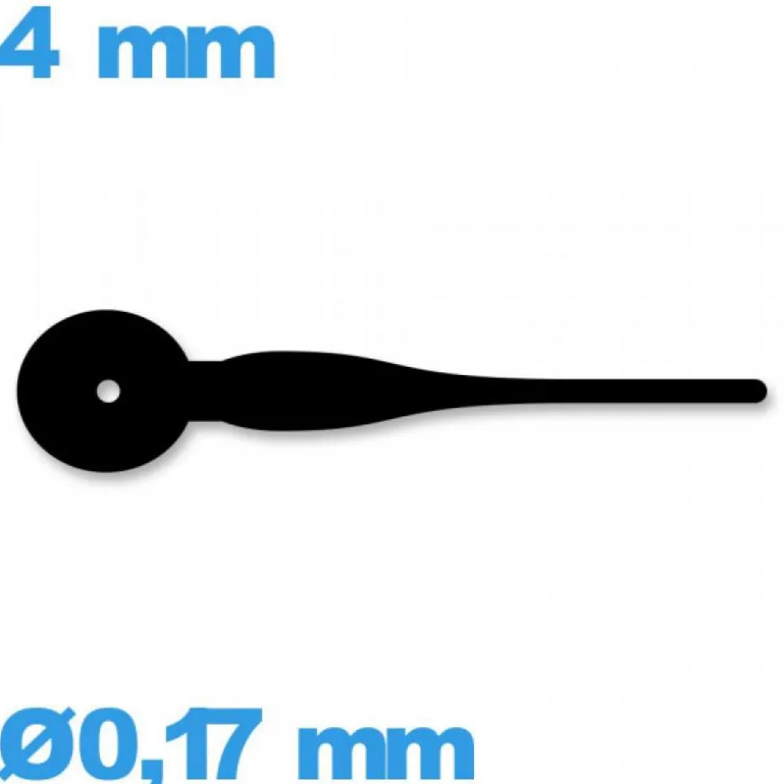 Aiguille diamètre : 0,17mm taille : 4mm sous-cadran noir pour mouvement montre à l'unité