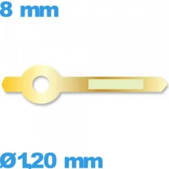 Aiguille  diamètre : 1,20mm  taille : 8 mm luminescente cadran principal des heures doré mouvement de montre à l'unité marque Ho