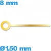 Aiguille    doré diam : 1,50mm  longueur : 8 mm cadran principal des heures