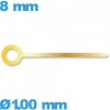 Aiguille doré à l'unité   taille : 8 mm cadran central des heures mouvement