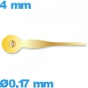 Aiguille doré seule diam : 0,17 mm   sous-cadran mouvement de montre