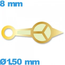 Aiguille Horotec doré   Ø1,50 mm  cadran central des heures  montre lumineuse
