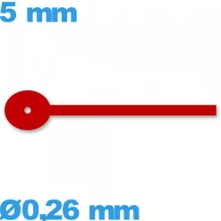Aiguille   long : 5 mm  complication rouge  montre
