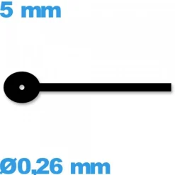 Aiguille   long : 5 mm  sous-cadran noir  de montre à l'unité