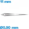 Aiguille luminescente (minute) cadran principal argenté mouvement  à l'unité  diam : 0,90 mm
