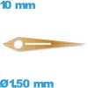 Aiguille lumineuse des heures cadran central or rose  de montre   diam : 1,50mm   taille : 10mm
