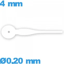 Aiguille à l'unité   blanc  Ø0,20 mm  taille : 4 mm complication
