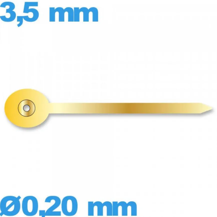 Aiguille à l'unité de montre doré taille : 3,5mm de sous-cadran