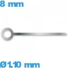 Aiguille à l'unité  montre argenté diam : 1,10mm  long : 8 mm  cadran principal (heure) - Suisse