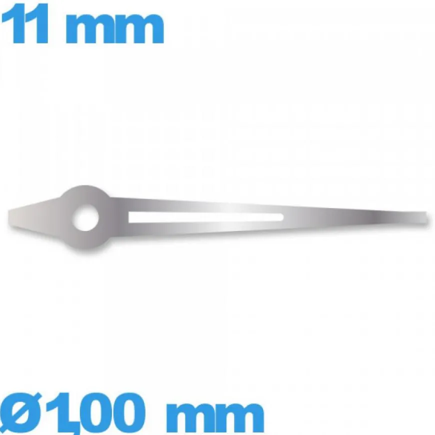 Aiguille marque Horotec argenté Ø1,00 mm long : 11 mm cadran principal des minutes de mouvement montre phosphorescente