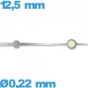 Aiguille marque Horotec argenté à l'unité   taille : 12,5 mm des secondes  montre phosphorescente