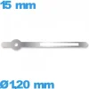 Aiguille marque Horotec argenté seule diamètre : 1,20mm  taille : 15mm cadran principal des minutes  montre lumineuse nuit