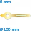 Aiguille marque Horotec doré à l'unité  Ø1,20 mm  taille : 6 mm des heures pour mouvement montre phosphorescente