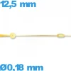 Aiguille marque Horotec doré seule diamètre : 0,18mm longueur : 12,5mm cadran principal des secondes mouvement de montre lumineu