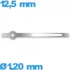 Aiguille (minute) de marque Horotec seule  Ø1,20 mm long : 12.5mm  lumineuse nuit  montre - argenté