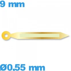 Aiguille (minute) Horotec  diam : 0,55mm  longueur : 9mm luminescente mouvement de montre - doré