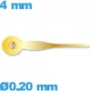 Aiguille   Ø0,20 mm long : 4mm  complication doré mouvement  seule