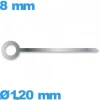 Aiguille   Ø1,20 mm long : 8 mm  des heures argenté mouvement montre à l'unité