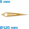 Aiguille   Ø1,20 mm long : 8 mm  lumineuse nuit cadran principal des heures or rose de mouvement montre