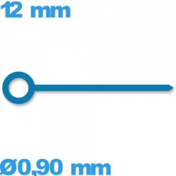 Aiguille   Ø0,90 mm longueur : 12 mm des minutes bleu pour mouvement de montre seule