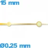 Aiguille  mouvement de montre lumineuse doré  Ø0,25 mm  taille : 15 mm Horotec cadran central (seconde) - Suisse