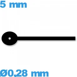 Aiguille noir à l'unité diam : 0,28mm   complication pour mouvement de montre