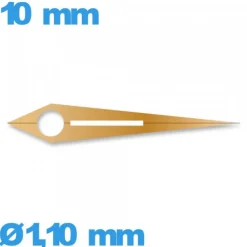 Aiguille or rose   Ø1,10 mm long : 10mm  cadran central (heure)   lumineuse