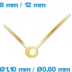 Aiguilles cadran principal (Ø1,10 mm / Ø0,60 mm) mouvement montre - doré