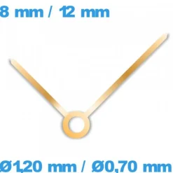 Aiguilles  doré rose (Ø1,20 mm / Ø0,70 mm) pour mouvement montre