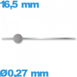 Aiguille (seconde) argenté de mouvement montre à l'unité Suisse  longueur : 16.5 mm