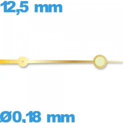 Aiguille (seconde) Horotec   Ø0,18 mm longueur : 12,5 mm lumineuse nuit mouvement montre - doré